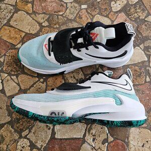 Nike Zoom Freak 3 Shoes, White, Black, Blue Green, Mens 7.5